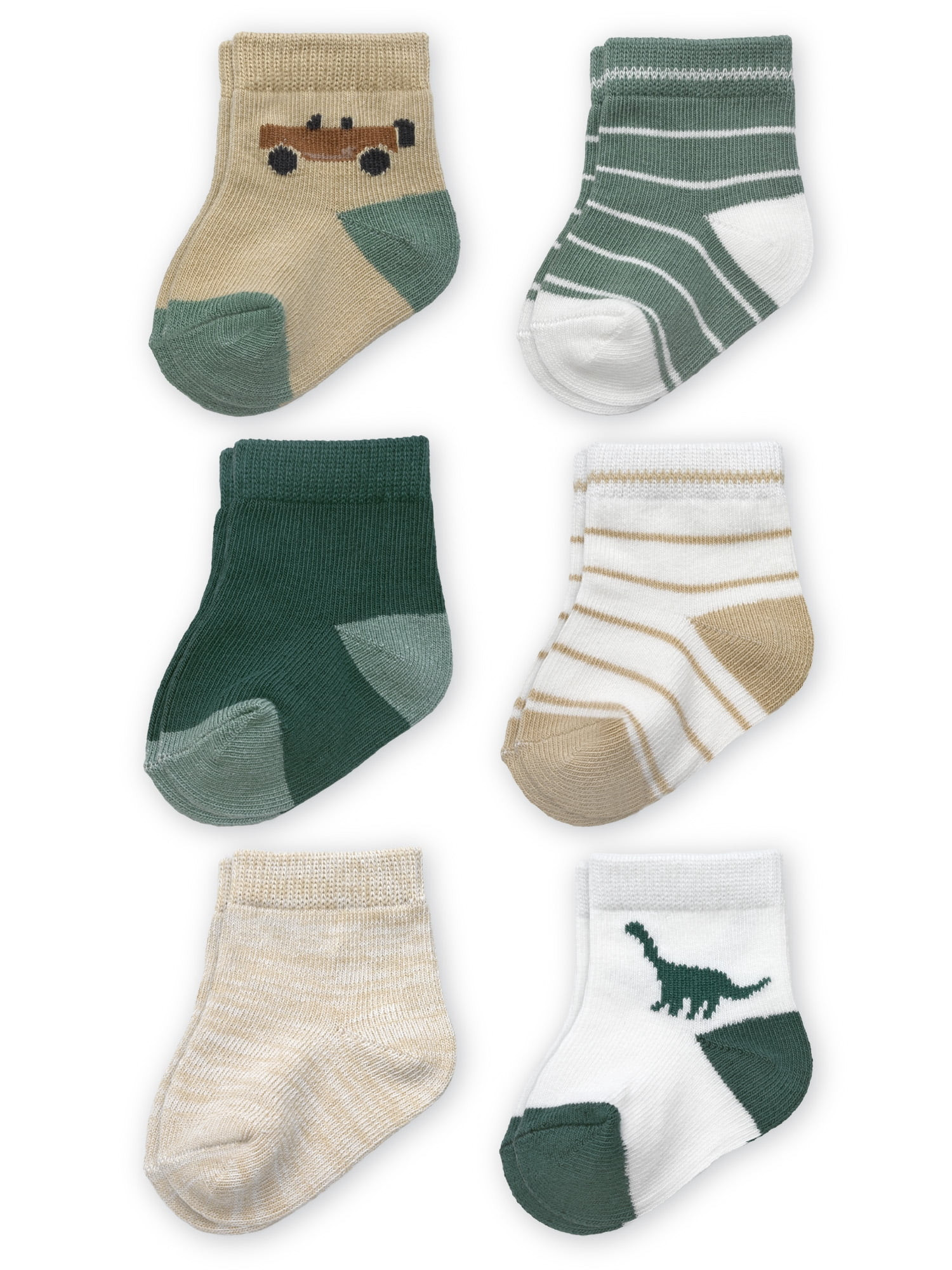 Carter's Child of Mine Infant Boy Dino Crew Socks, 6 Packs, Sizes 0-6 Months | Walmart (US)