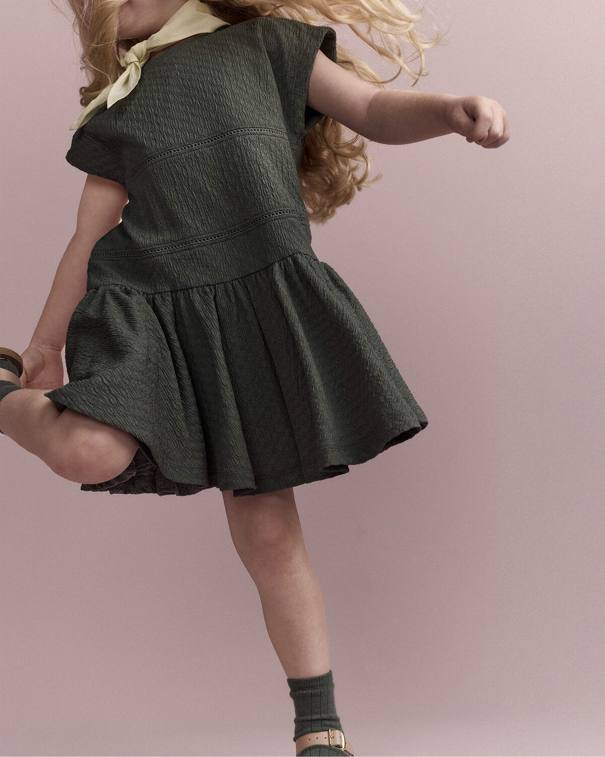 Toddler Girl Drop-Waist Dress - Olive - Otter Avenue | Carter's | Carter's Inc