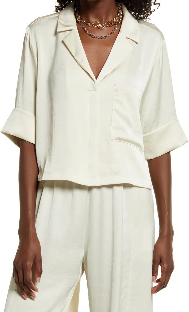 Open Edit Boxy Camp Shirt | Nordstrom | Nordstrom