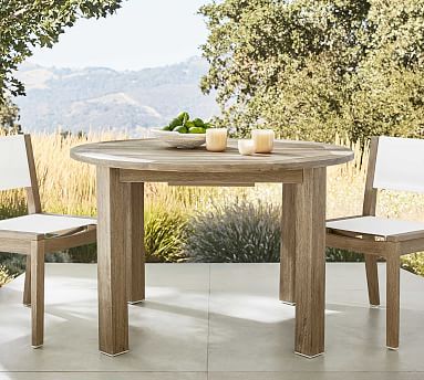 Indio 40" FSC® Eucalyptus Round Patio Dining Table | Pottery Barn (US)