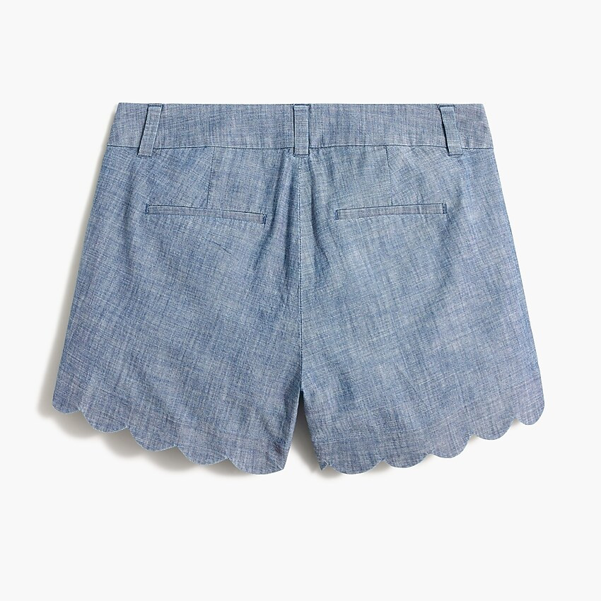 Chambray short with scalloped hem | J.Crew Factory