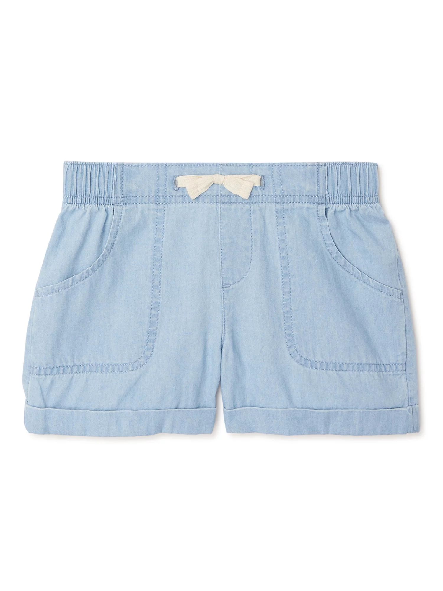 Wonder Nation Girls Pull On Shorts, Sizes 4-18 & Plus - Walmart.com | Walmart (US)