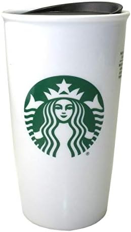Starbucks Classic White and Green Coffee Traveler Tumbler Double Wall Ceramic Coffee Travel 12 oz | Amazon (US)