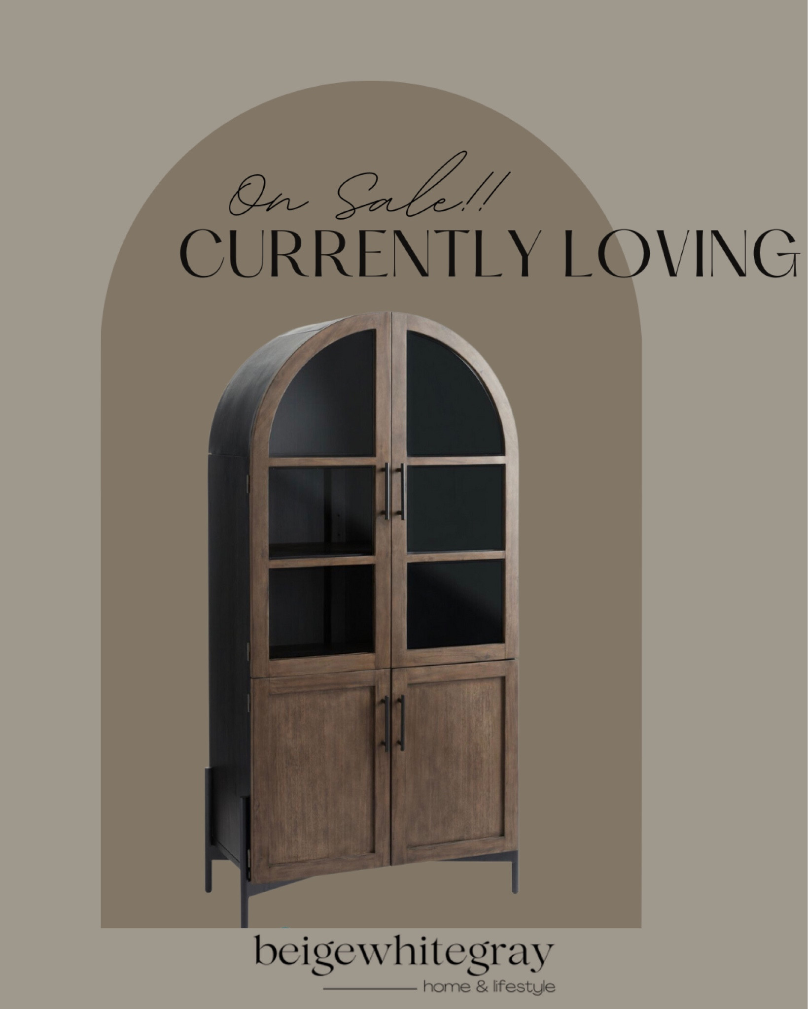 World Market: 15% when you Buy Online, Pick Up In Store. Use code STORE15
This arched cabinet is a dupe for the Arhaus version for a fraction of the cost. 

#LTKFind #LTKsalealert #LTKhome