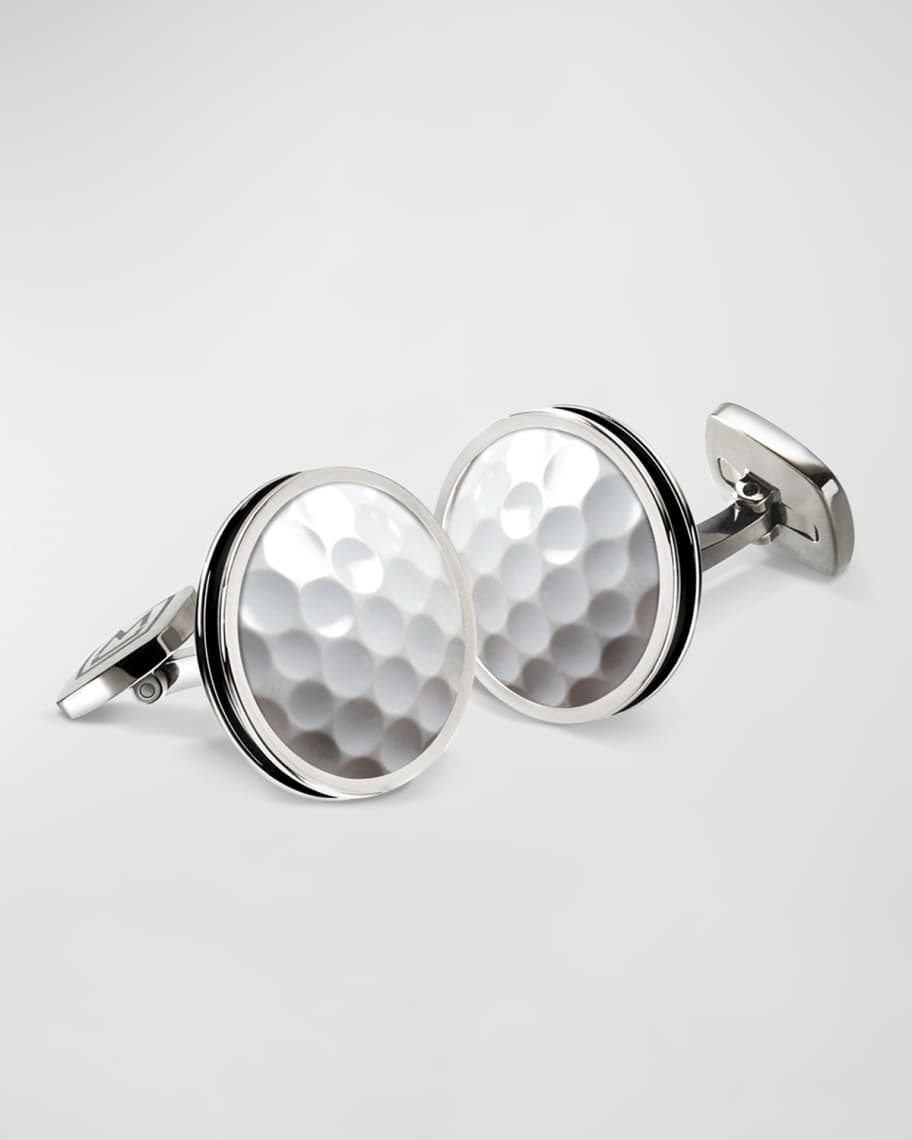 Men's Stainless Steel Golf Ball Round Cufflinks | Neiman Marcus