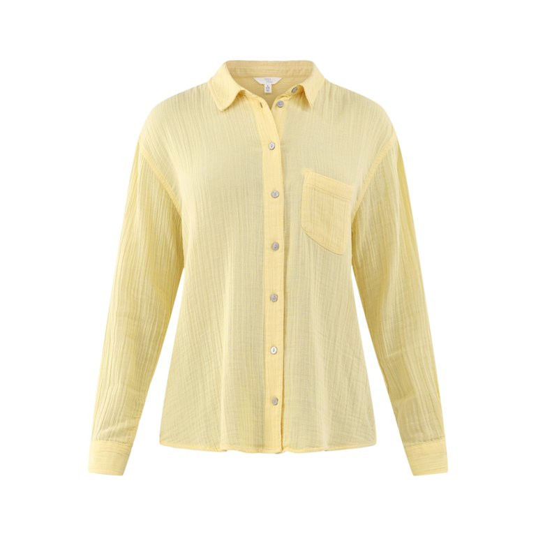 Time and Tru Women's Double Cloth Cotton Shirt, Sizes S-XXXL | Walmart (US)