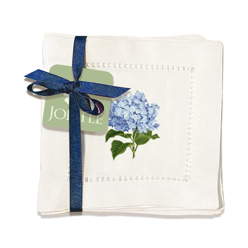 Jolitee Decorative Hemstitch Cocktail Napkins, 6"x6" Washable Linen-Like Cloth Napkins, Handmade ... | Amazon (US)