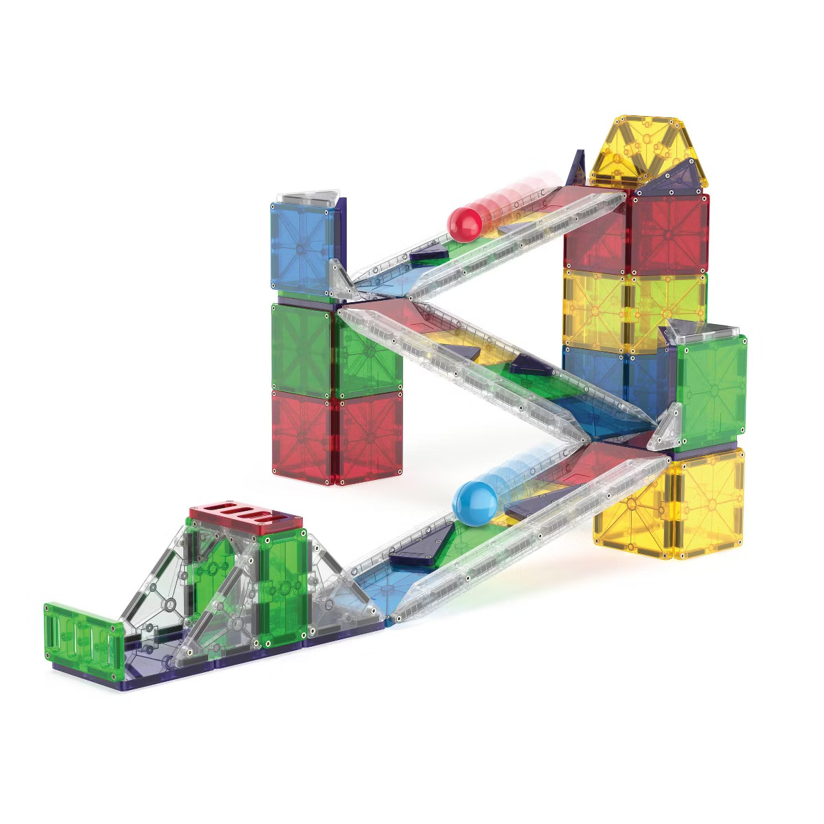 MAGNA-TILES Rail Racers Magnetic Building Set: Educational Focus on Math & Engineering, 110 Piece... | Target