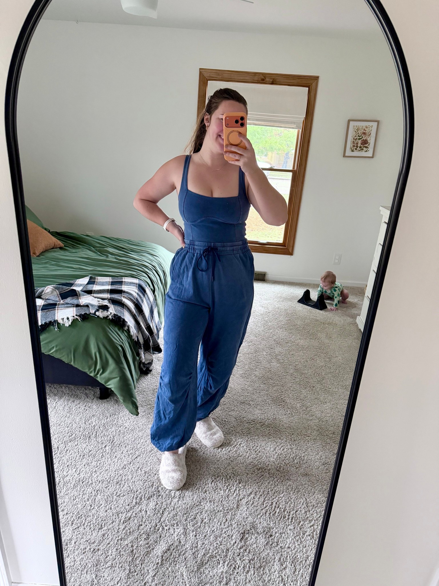 The comfiest & most flattering onesie! In a perfect shade of navy for an autumn color palette girly 💙🍁 it even has pockets for all the things! 

#LTKMidsize #LTKootd #LTKmomlife