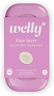 Welly Bandages - Face Savers, Hydrocolloid, Adhesive, Small Spot Shape, Clear - 36 ct | Amazon (US)