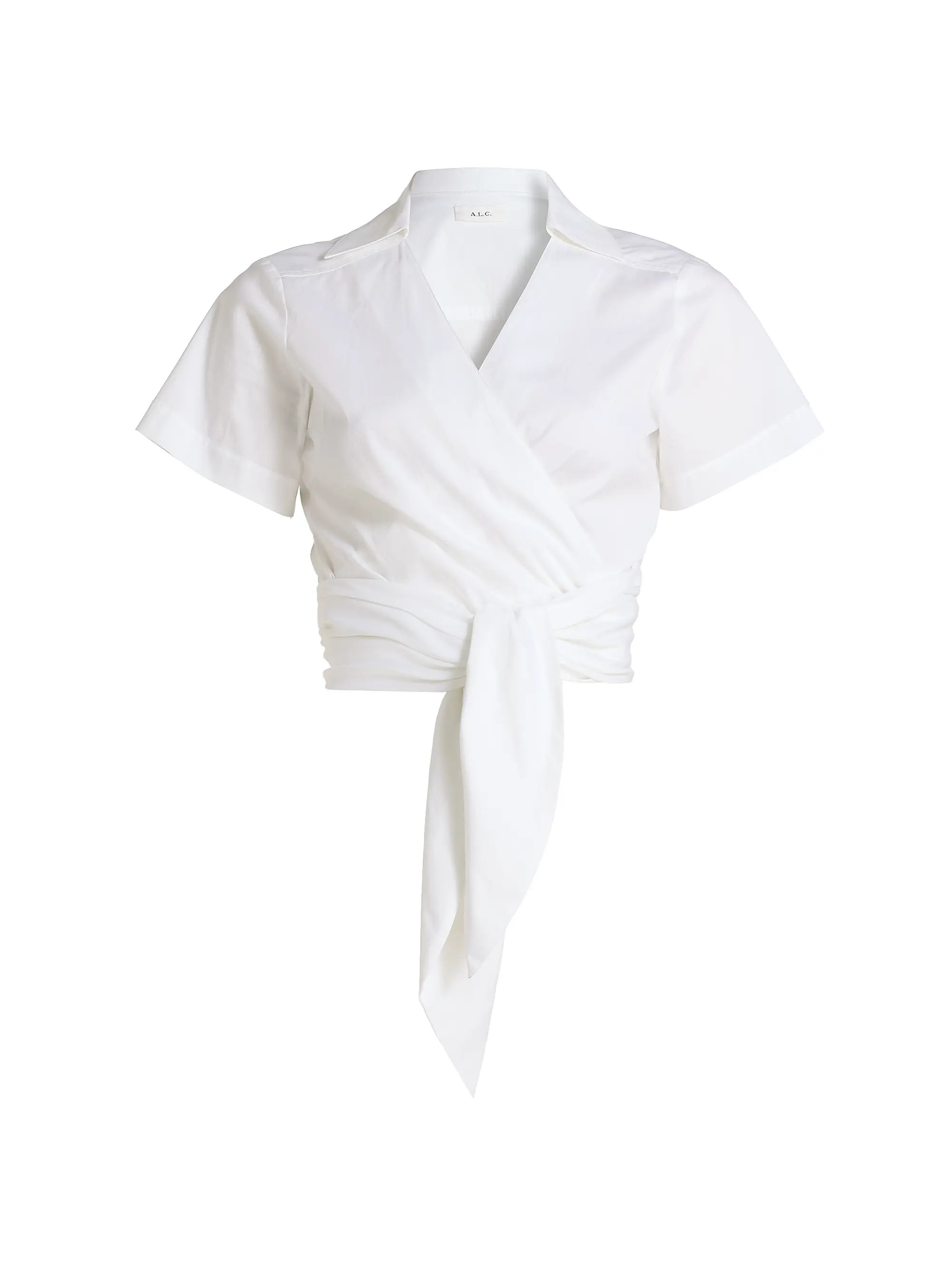 Brielle Cotton Wrap Top | Saks Fifth Avenue
