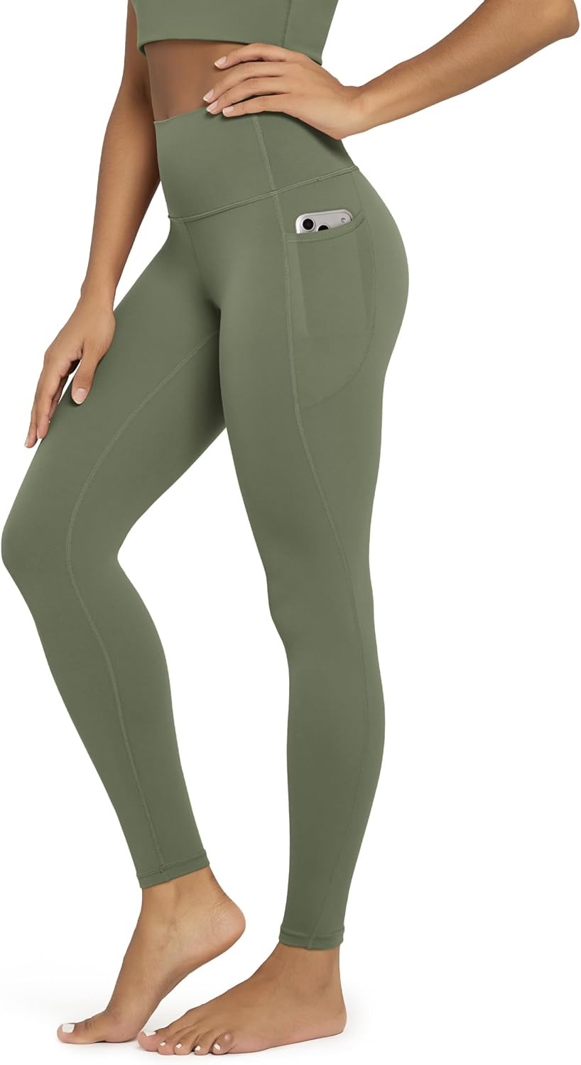 ODODOS Buttery Soft Lounge Yoga Leggings with Pockets for Women 23" / 25" /28" High Waist Yoga Pants | Amazon (US)