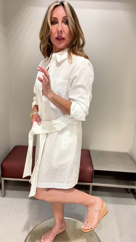 How fabulous is this white shirt dress from @saks?! Here are 2 ways to tie it. #SaksPartner #Saks

#LTKVideo #LTKstyletip #LTKover40