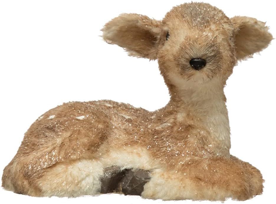 Faux Fur Lying Fawn with Glitter, Tan and White | Amazon (US)
