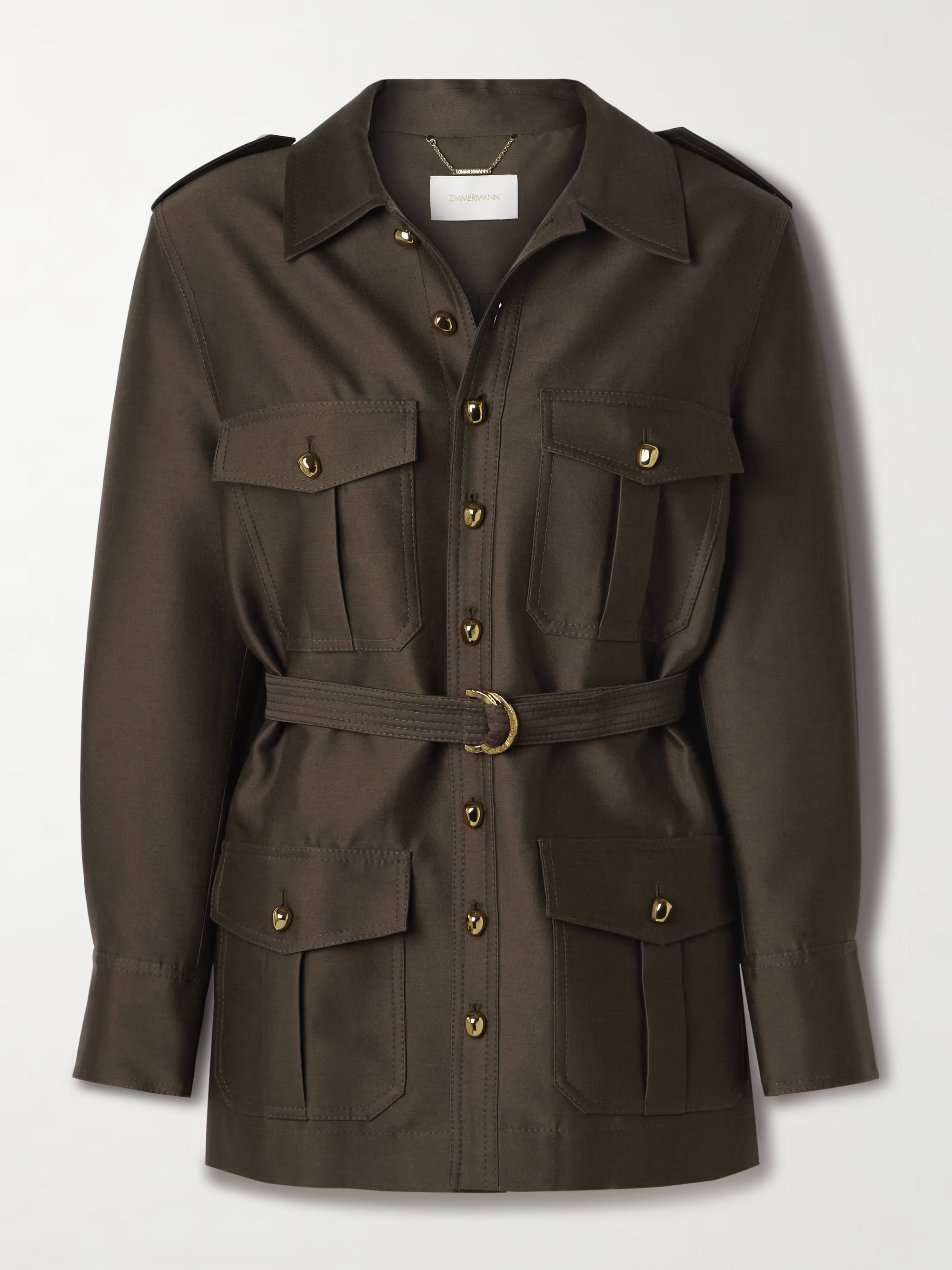 Illuminate belted wool and silk-blend jacket | NET-A-PORTER (US)