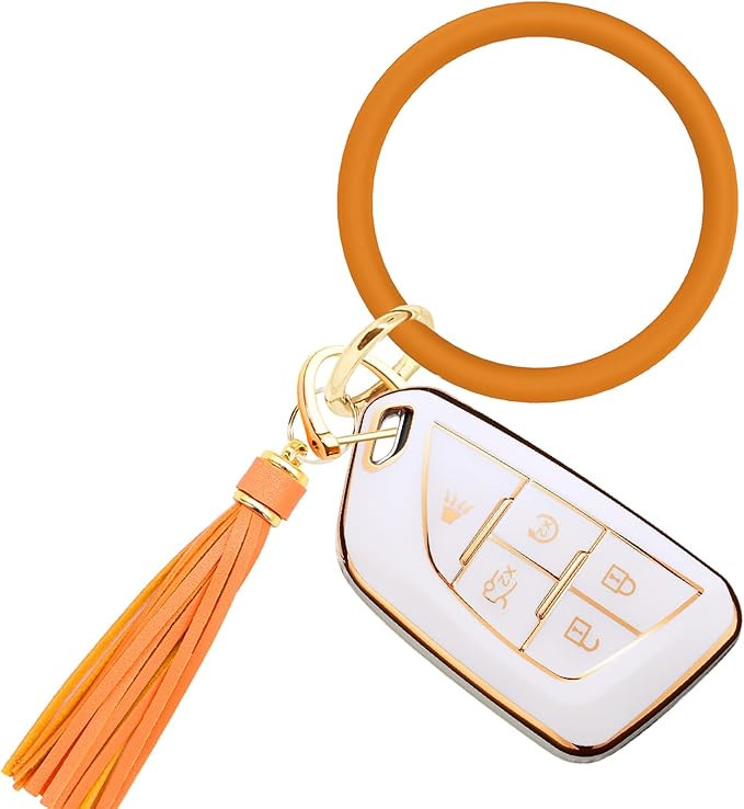 FONNUY Smart Key Fob Cover Case for Cadillac Escalade ESV CT4 CT5 2019 2020 2021 2022 5 Buttons G... | Amazon (US)