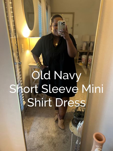 Happy Thursday! Here is my workwear OOTD this under $30 poplin cotton dress from Old Navy! So good I have it in green!! I’m wearing the XL. 🖤🖤🖤

#LTKsalealert #LTKworkwear #LTKfindsunder50
