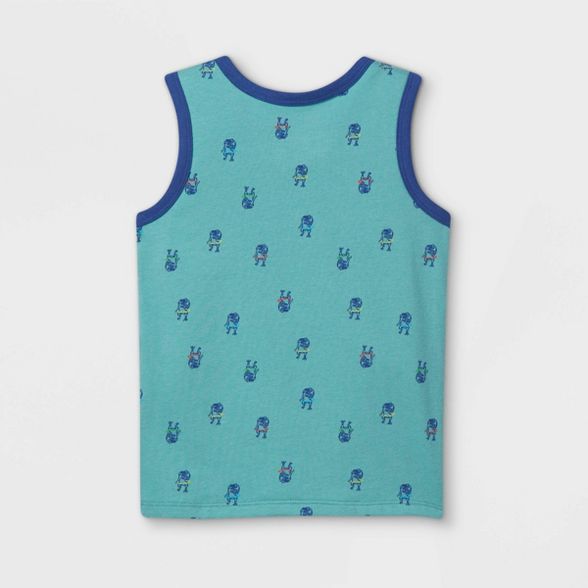 Toddler Boys' Dino Print Knit Tank Top - Cat & Jack™ Sea Green | Target
