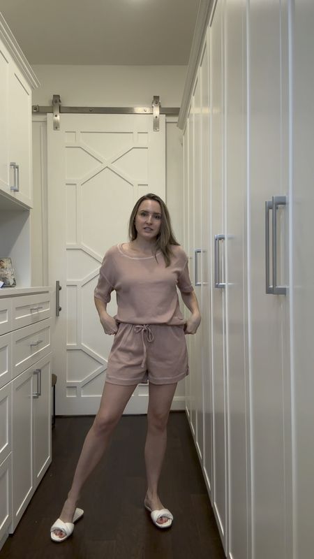 Comfy loungewear set! Comes in a bunch of colors. The top fits oversize (which I personally like)! Could be worn as pajamas too. 

#LTKsalealert #LTKfindsunder50