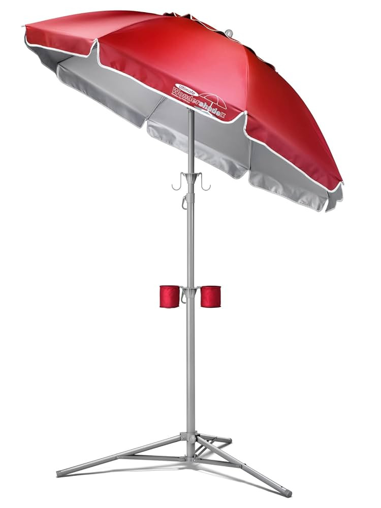 Wondershade Portable Sun Shade Umbrella, Lightweight Adjustable Instant Sun Protection - Red | Amazon (US)
