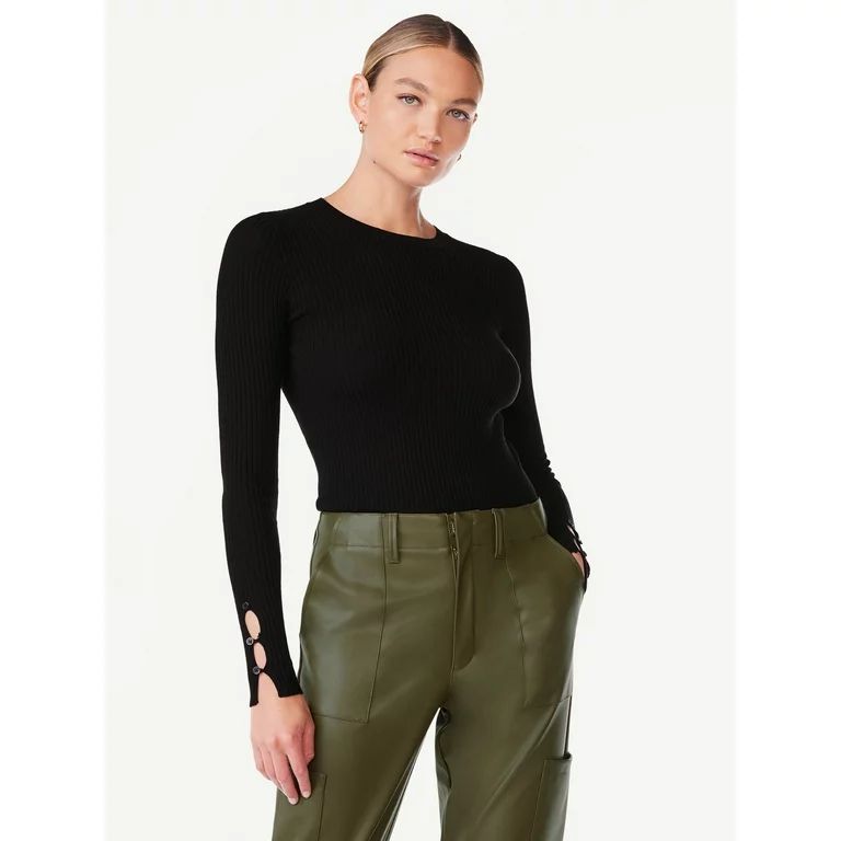 Scoop Women's Bodysuit Sweater with Long Sleeves - Walmart.com | Walmart (US)