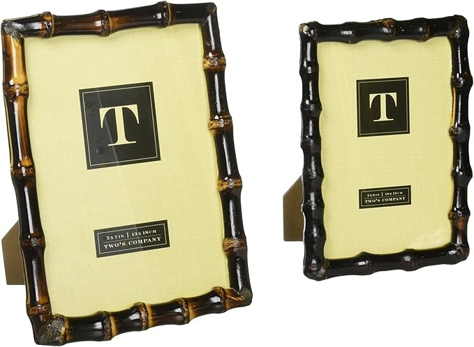 Two's Company 8412 Set of 2 Bamboo Photo Frames Includes 4x6 & 5x7 | Amazon (US)