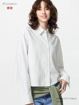 WOMEN'S JW ANDERSON OXFORD BOXY SHIRT | UNIQLO AU | Uniqlo Australia