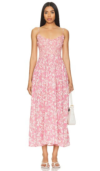 Free People Sweet Nothings Midi Dress In Pink Combo in Pink. - size S | Revolve Clothing (Global)