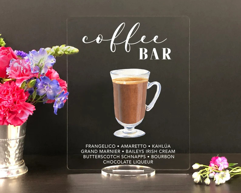 Our Coffee Signature Drinks Bar Menu Sign, Cocktail Bar Sign for Wedding and Special Events. - Et... | Etsy (US)