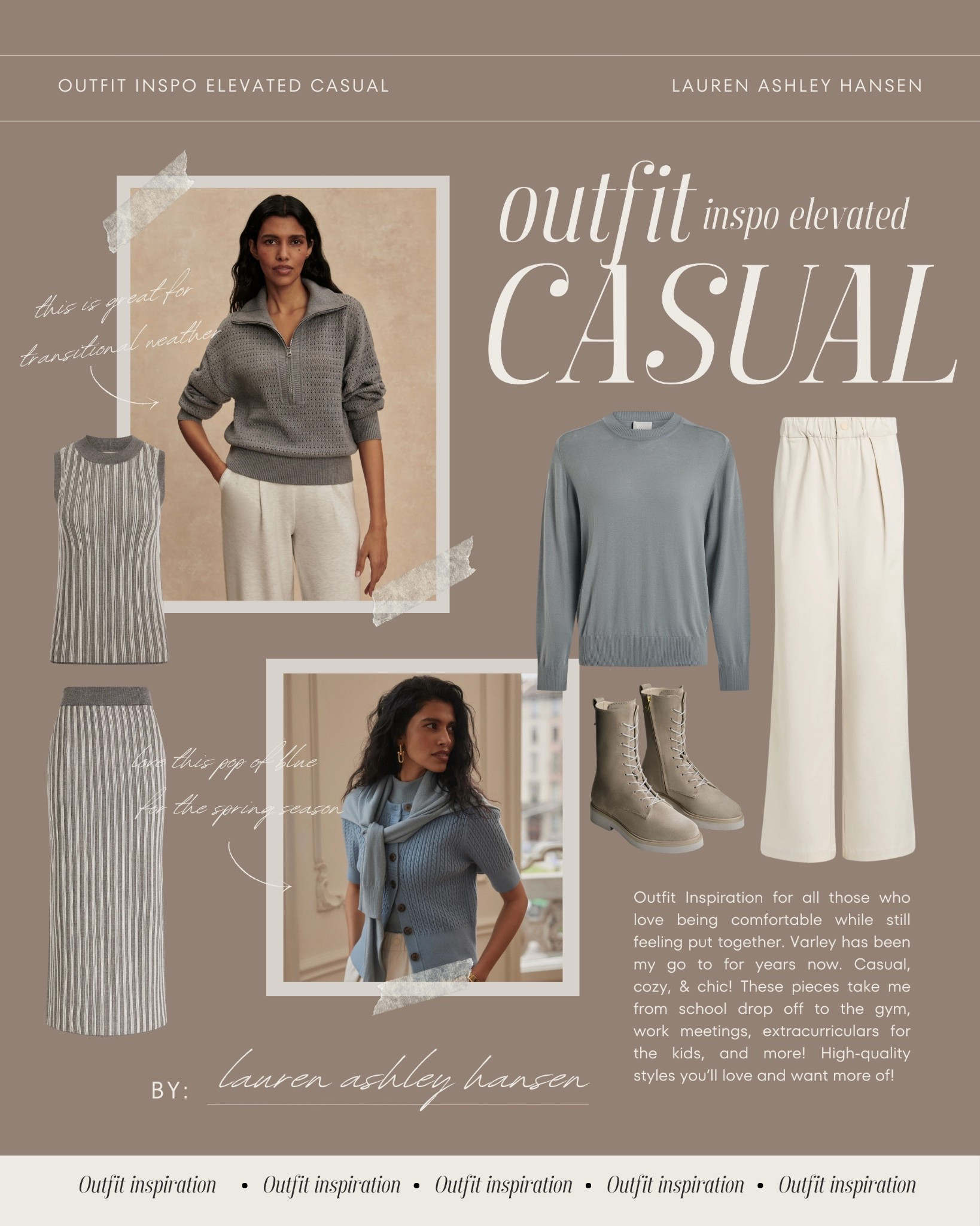 Casual and elevated new arrivals from Varley! I’m loving these Smokey grey blue tones for a subtle pop of color, yet still neutral palette going into the spring. 

#LTKootd #LTKgrwm