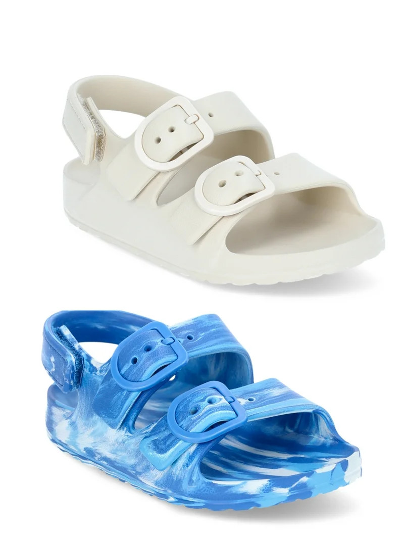 Wonder Nation Toddler Kids EVA Two Buckle Sandal, 2- Pack - Walmart.com | Walmart (US)
