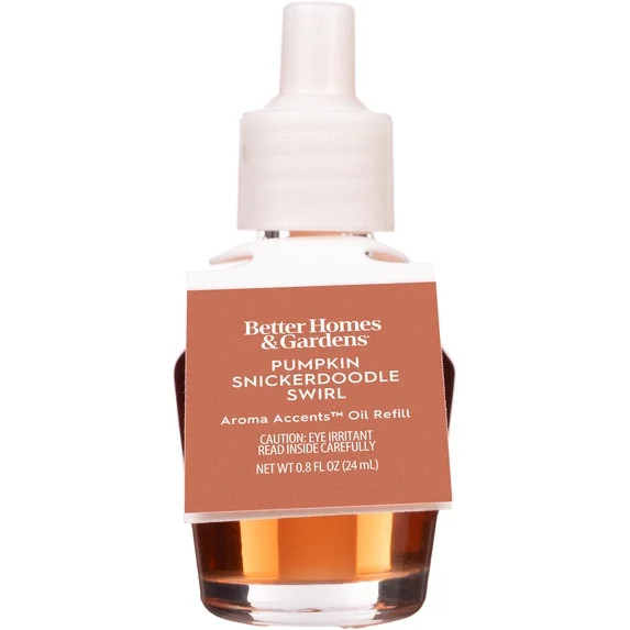 Better Homes and Gardens Aroma Accents Oil Refill, Pumpkin Snickerdoodle Swirl, 24mL | Walmart (US)