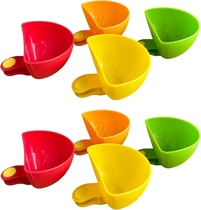 8-piece Dip Clip for Bowls Plates | French fries and dipping sauce service set | For ketchup, spi... | Amazon (US)