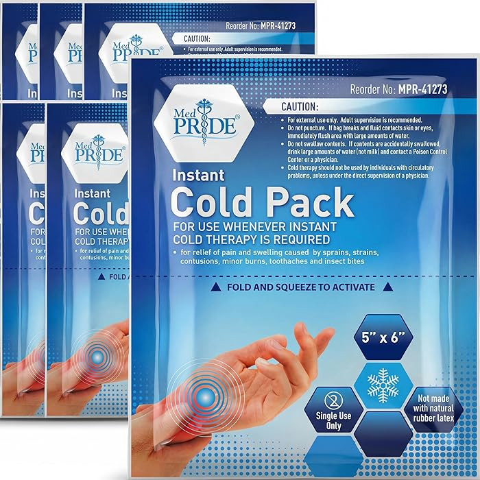 MED PRIDE Instant Cold Pack First Aid Kit Ice Pack for Injuries and Pain Relief, No Freezer Neede... | Amazon (US)