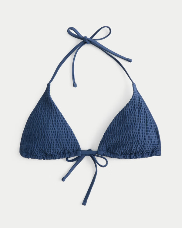 Smocked Multi-Way Triangle Bikini Top | Hollister (US)