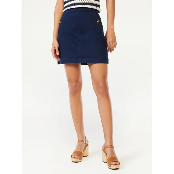 Free Assembly Women's High Rise Sailor Mini Skirt - Walmart.com | Walmart (US)