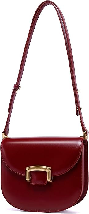 LAFESTIN Small Split Leather Crossbody Purses For Women with Adjustable Strap Shoulder Handbags w... | Amazon (US)