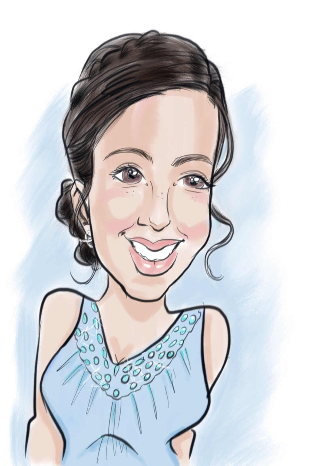 Custom Caricature. Face in Color. Hand-drawn. - Etsy | Etsy (US)