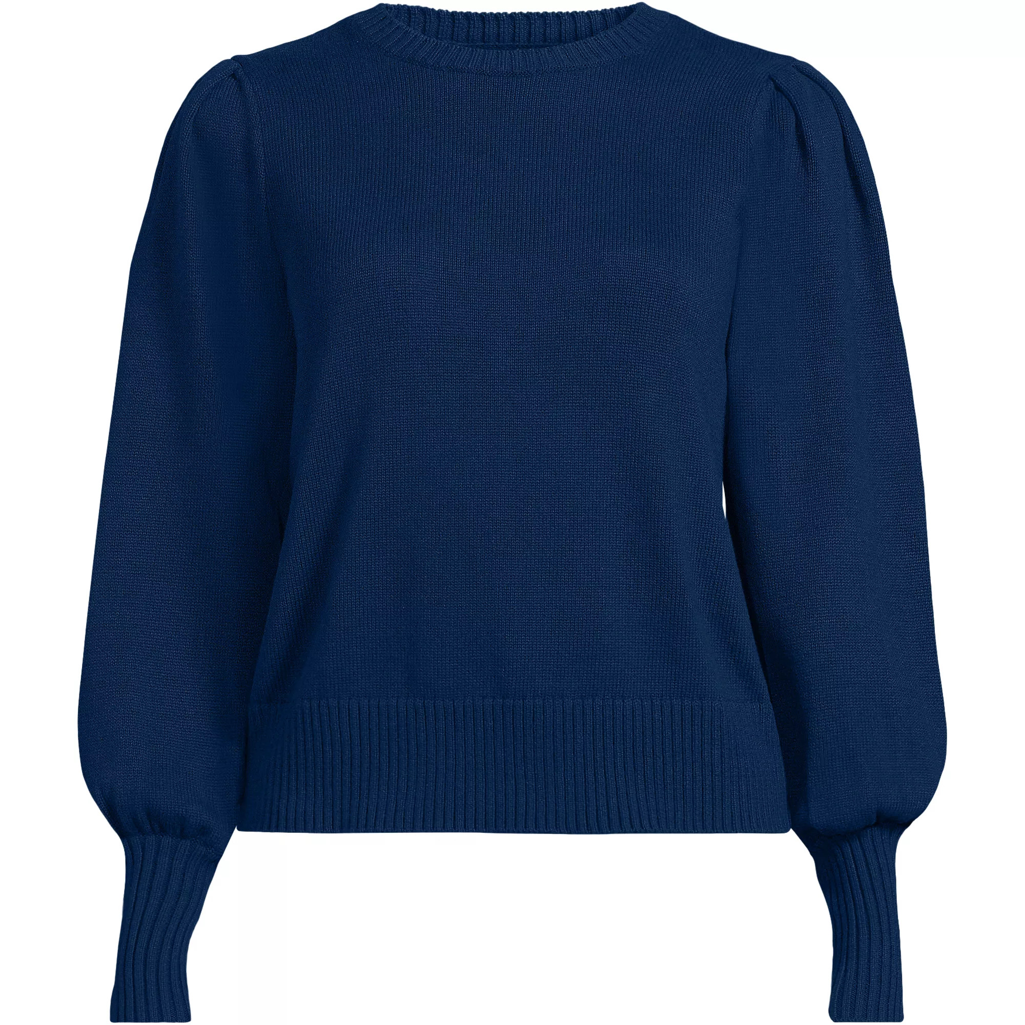 Women's Drifter Puff Sleeve Crew Neck Sweater | Lands' End (US)
