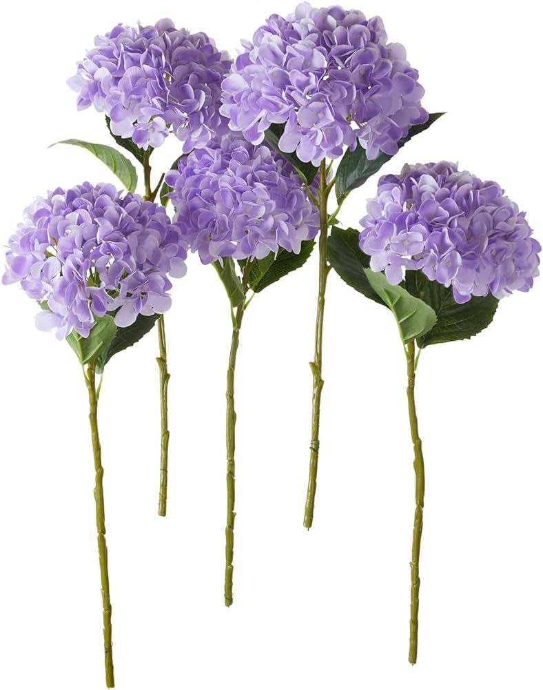 PARTY JOY 12PCS 15.4In Artificial Hydrangea Silk Flowers Bouquet Faux Hydrangea Stems for Wedding... | Amazon (US)