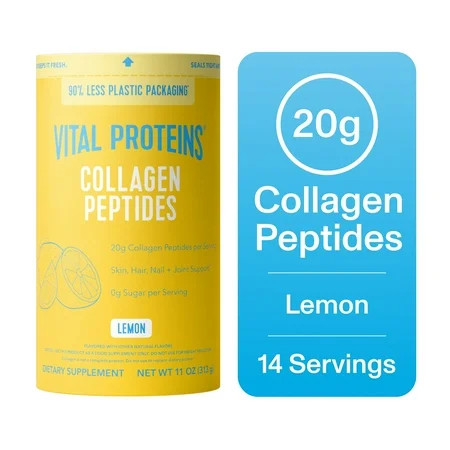 Vital Proteins Grass-Fed Collagen Peptides Powder Joint Supplement for Hair, Skin, and Nails, Lemon, 11 oz | Walmart (US)