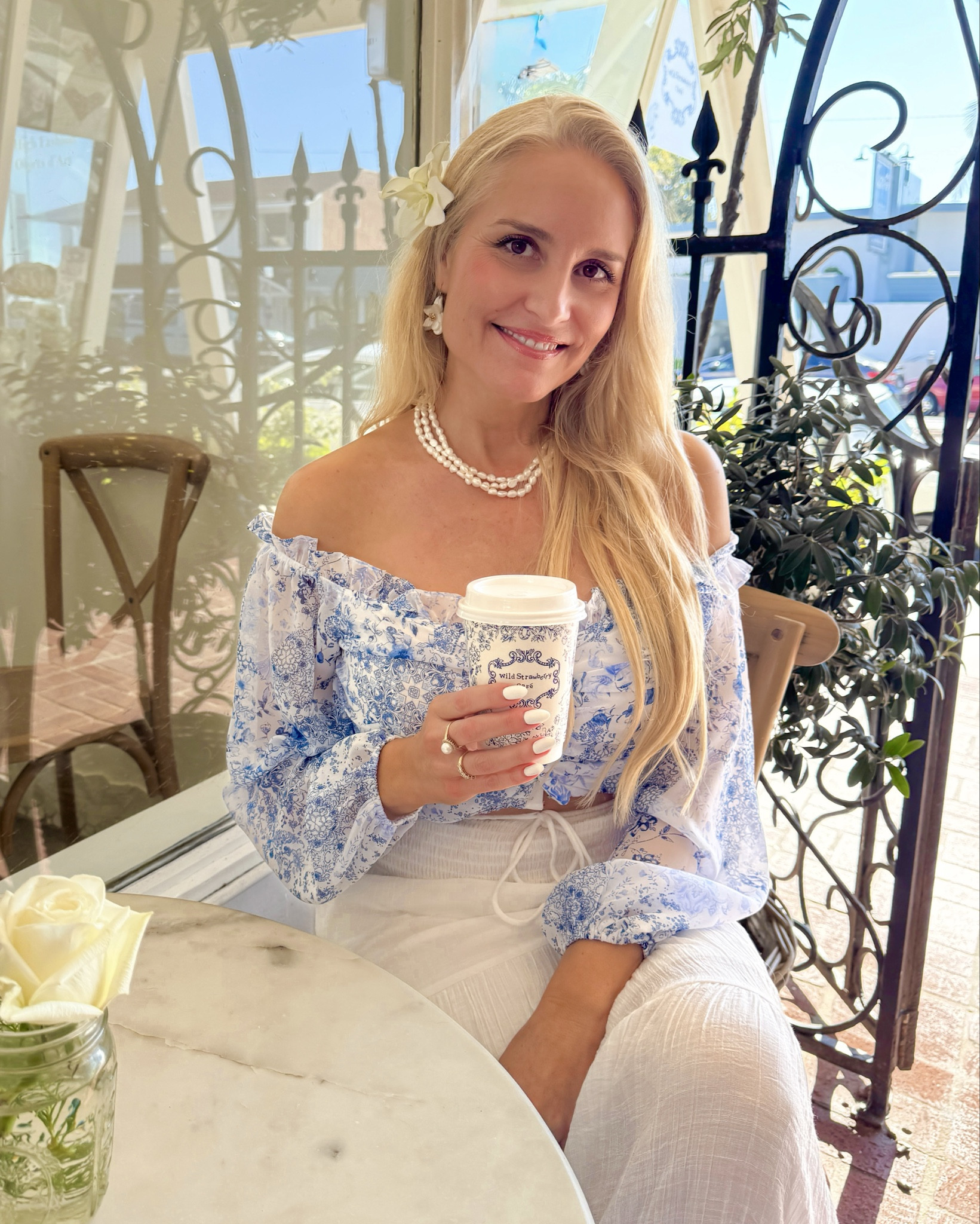 A pretty blue and white outfit that feels as fresh as a beautiful spring day by the sea 🩵 

#LTKgrwm #LTKdayinmylife #LTKootd