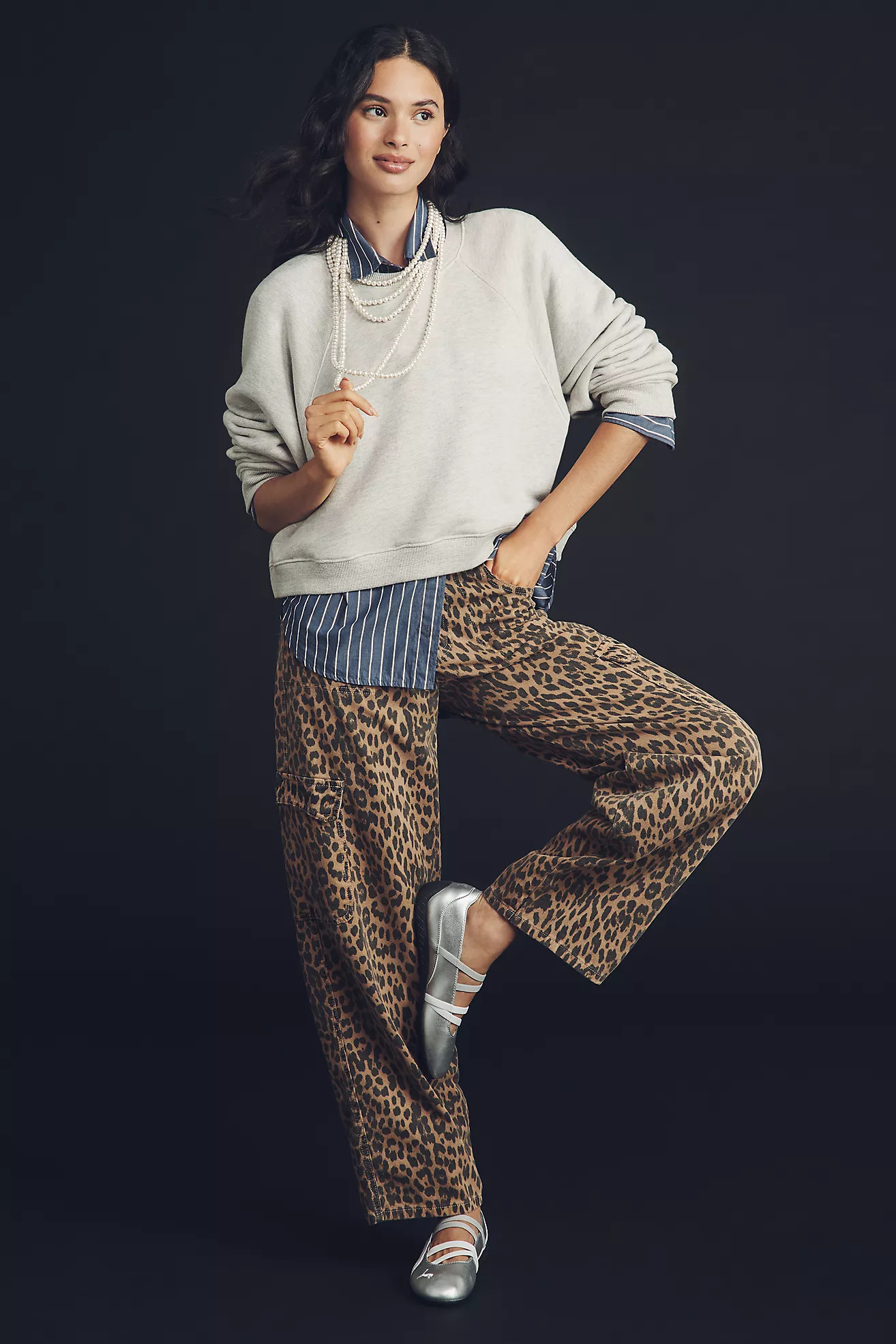 Damson Madder Dion Leopard Carpenter Cargo Pants | Anthropologie (US)