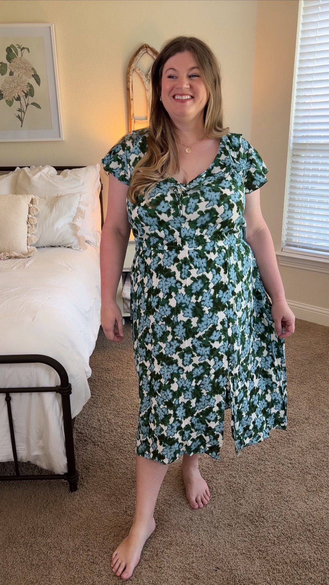 The floral print and colors on this dress are gorgeous! And the leg slit is so good 😍. 

Comes in sizes xs through 4X. I’m in the 1X  

#LTKFindsUnder50 #LTKStyleTip #LTKPlusSize