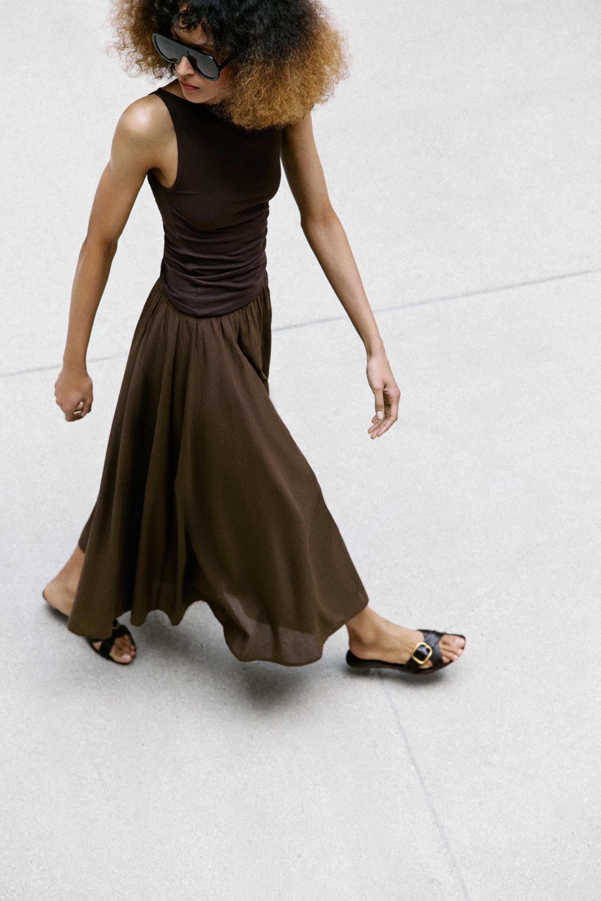 LAYERED MIDI SKIRT | Zara US