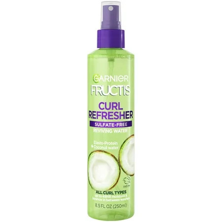 Garnier Fructis Curl Refresher Reviving Water Spray with Coconut Water for men and women, 8.5 fl oz | Walmart (US)