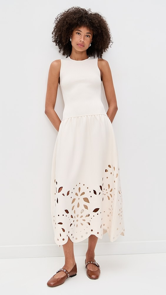 Rosaline Sleeveless Drop Waist Knit Midi Dress | Shopbop