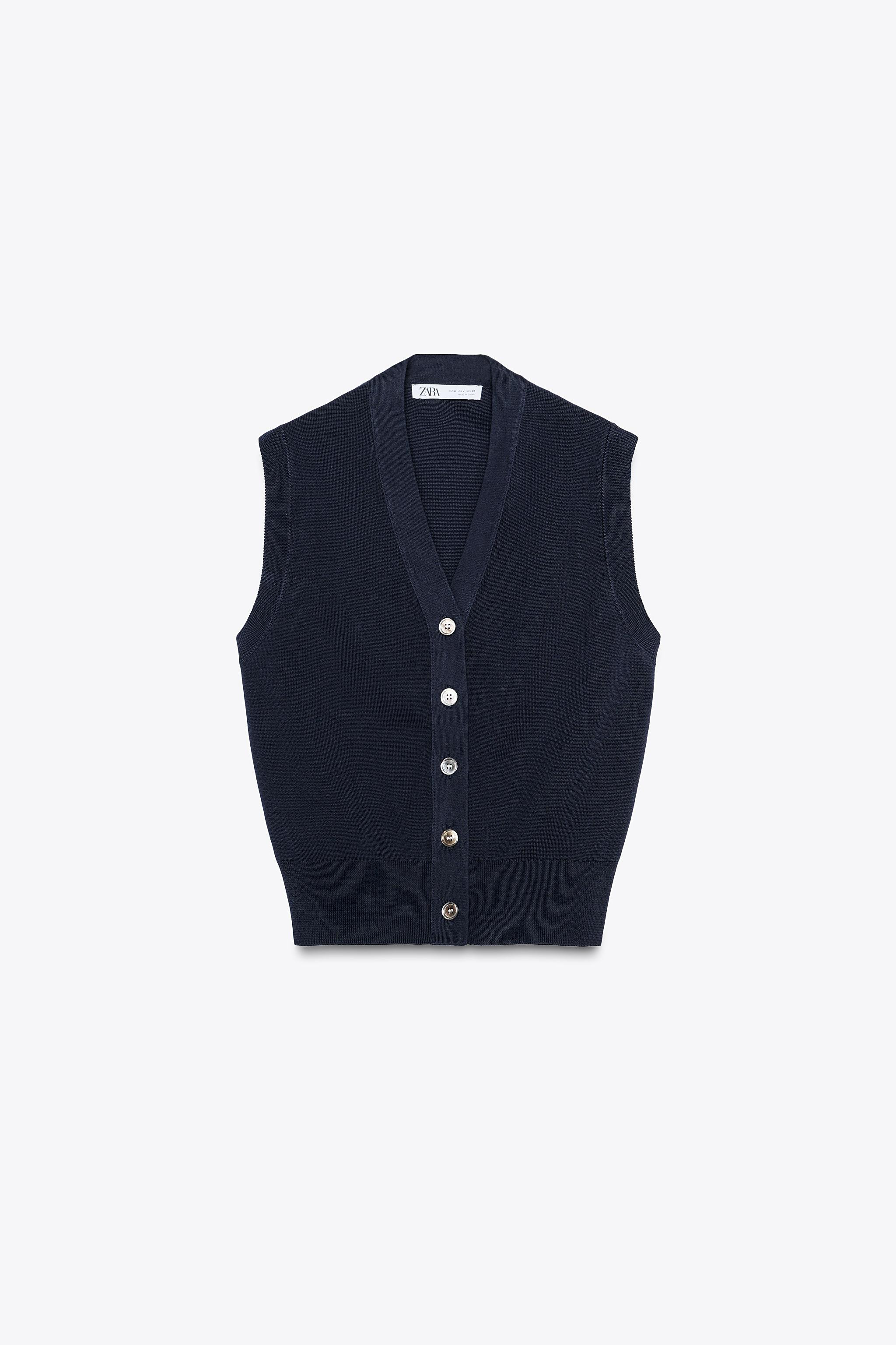 PLAIN KNIT VEST | Zara US