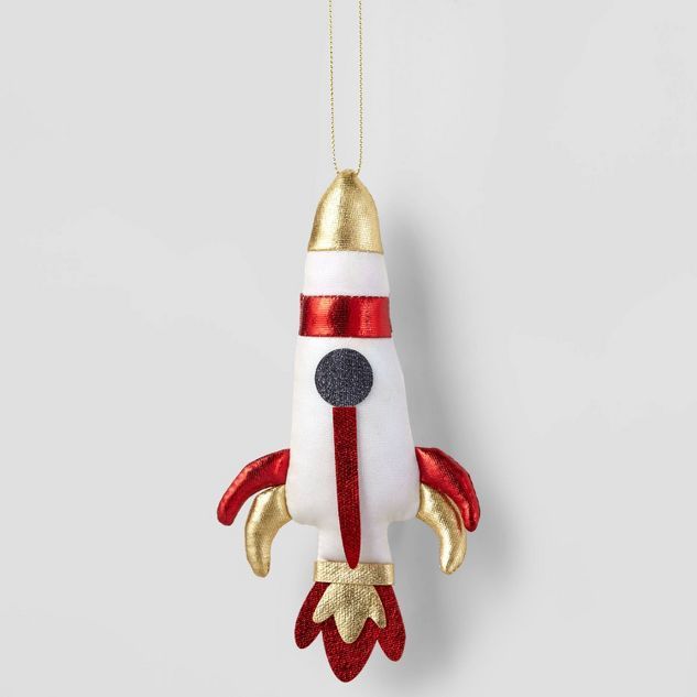 Fabric Rocket Ship Christmas Tree Ornament - Wondershop&#8482; | Target