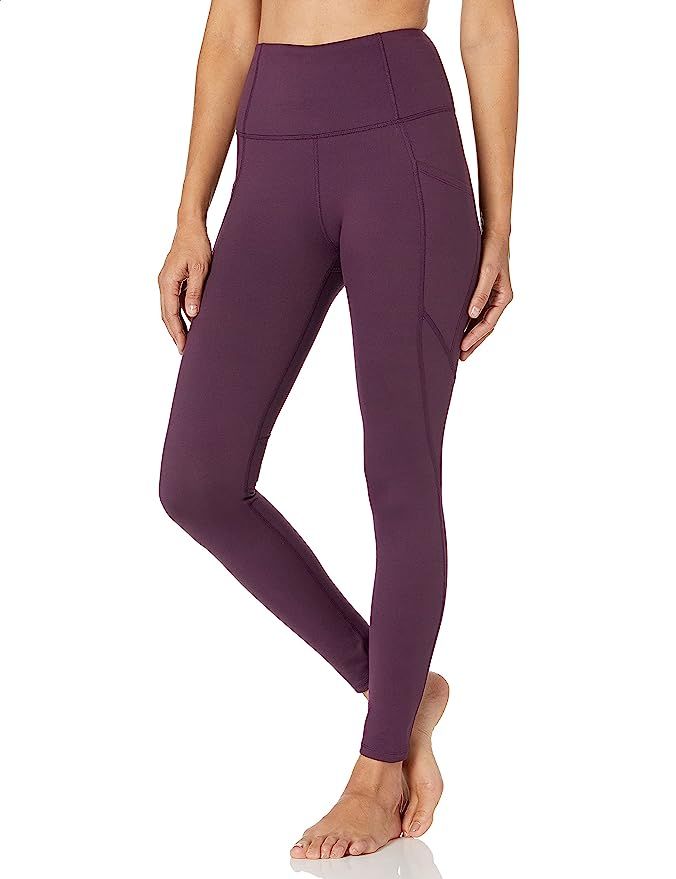 Amazon.com: Core 10 Women's All Day Comfort High-Waist Side-Pocket Yoga Legging, Eggplant, Medium... | Amazon (US)